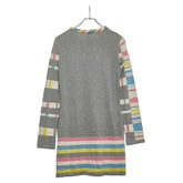 シャネル ワンピース 長袖 サイズ:38 P32721K00743 グレー マルチカラー コットン カシミヤ レディース CHANEL 【中古】